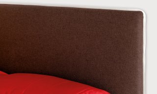 Lit coffre DARIOS couchage 120x200 cm  tissu Queens marron