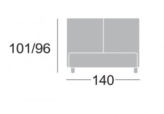 Lit coffre FELICE couchage 120x200 cm Maracaibo rouge