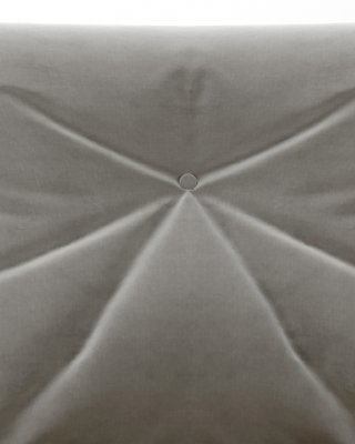 Lit coffre avec tête de lit moltonée et capitonnée NOCTIS D+08 couchage 140x200 cm tissu gris