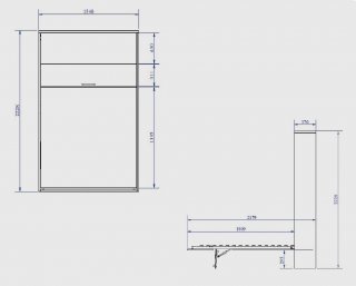 Armoire lit escamotable ARLITEC TEDDY  140*200 cm blanc mat alpin