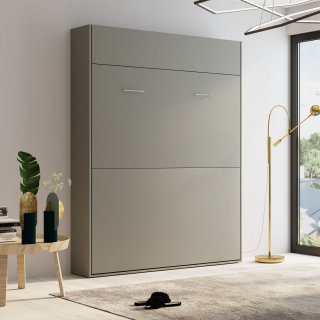 Lit escamotable STUDIO gris graphite mat Couchage 140*200 cm Ouverture assistée et pied automatique