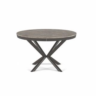 OZZIO FULL-MOON Table extensible avec base en métal  / plateau en éco-bois ancien