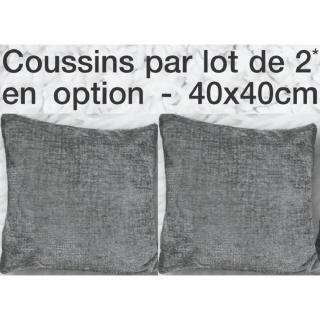 Paire de coussins déco pour canapé ORNATA coloris gris anthracite