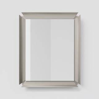 Miroir mural GLAM cadre couleur Gris tourterelle , dos stratifié Gris