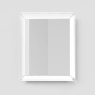 Miroir mural GLAM cadre couleur blanc, dos stratifié blanc 