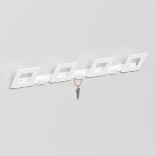 Porte manteau mural HANG structure acier couleur blanc