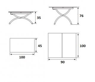 Table relevable extensible COLIBRI ultra compacte laquée blanc