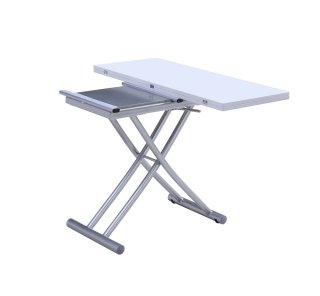 Table relevable extensible COLIBRI ultra compacte laquée blanc