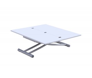 Table relevable extensible COLIBRI ultra compacte laquée blanc