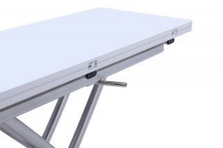 Table relevable extensible COLIBRI ultra compacte laquée blanc