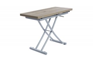 Table relevable extensible COLIBRI ultra compacte mélaminé chêne naturel