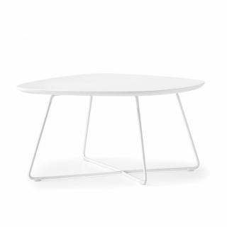  Table basse 70 x 66 x 38 cm CIOP structure métal plateau laqué blanc