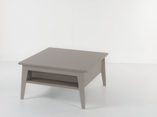 Table basse relevable gris taupe BRIGHTON 80x80cm 