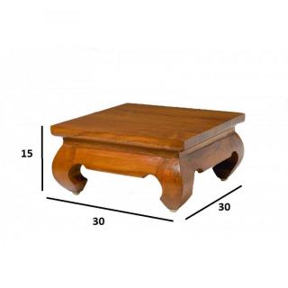 Table basse design OPIUM 30x30 cm en teck