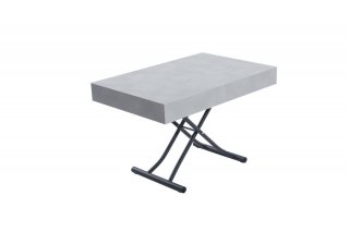 Table basse relevable extensible ALBATROS design gris beton Pied gris graphite