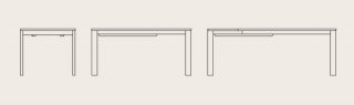 Table extensible 10 couverts EMINENCE EVO 230cm structure métal plateau mélaminé beige