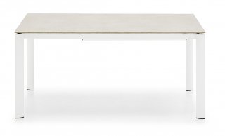 Table extensible 10 couverts EMINENCE EVO 230cm structure métal plateau mélaminé beige