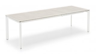 Table extensible 12 couverts EMINENCE EVO 310cm structure métal plateau mélaminé beige