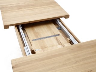 Table extensible MELERO 140 x 90 cm chêne sauvage huilé massif