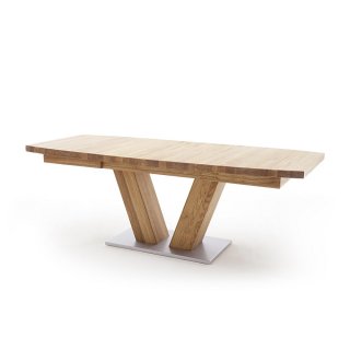 Table extensible MONKA 180/270 x 100 cm chêne sauvage huilé massif