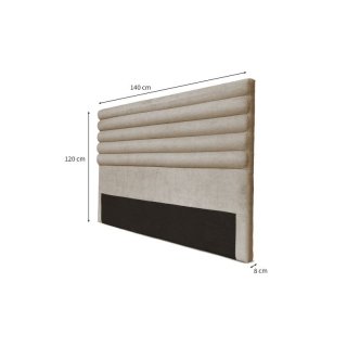 Tête de lit DONA bombé beige 140 x 120cm 