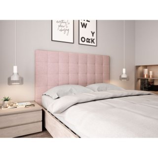 Tête de lit SONA capitonnée rose 140 x 120cm 